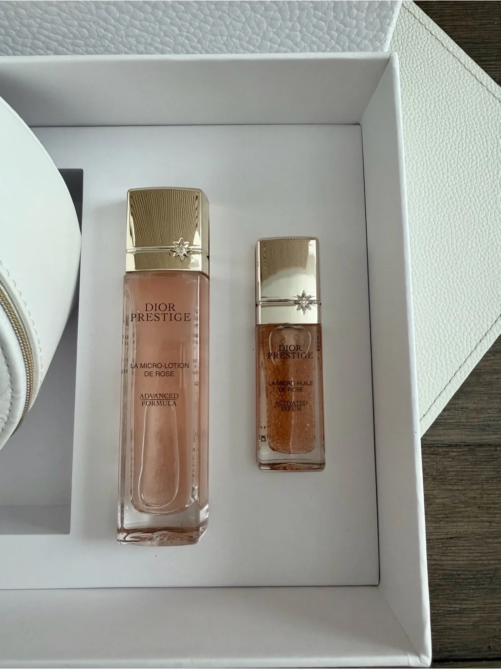 Dior Prestige Foundation Trio with White Embossed Pouch